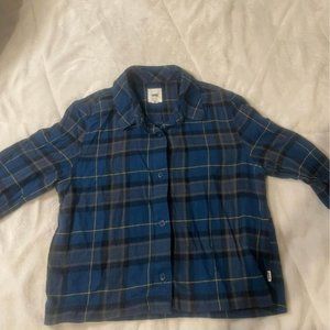 Blue Crop Flannel - Vans - Size X-Small